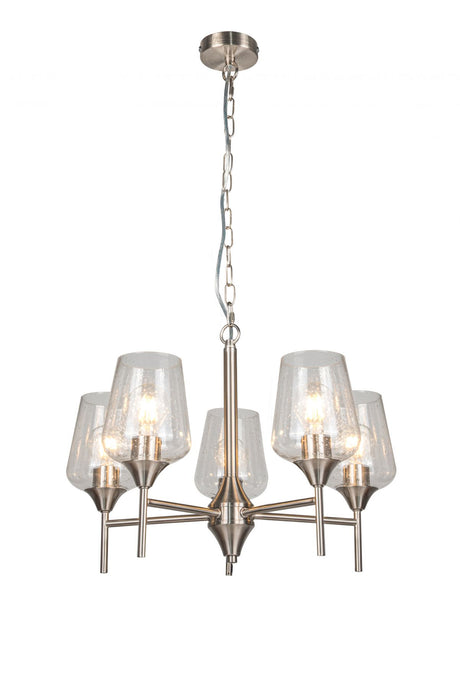 Magnalux Vino 5 Light Satin Chrome Ceiling Light Part Number - VIN05SC