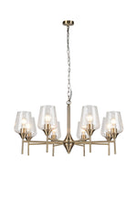 Magnalux Vino 8 Light Antique Brass Ceiling Light Part Number - VIN08AB