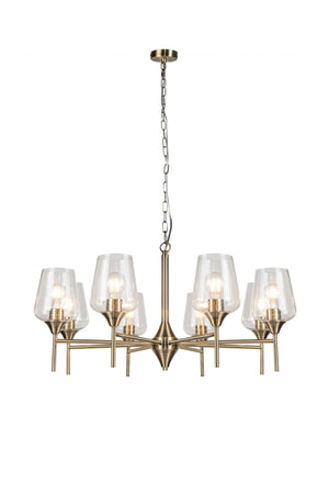 Magnalux Vino 8 Light Antique Brass Ceiling Light Part Number - VIN08AB