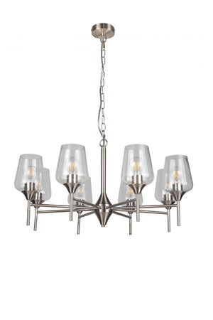 Magnalux Vino 8 Light Satin Chrome Ceiling Light Part Number - VIN08SC