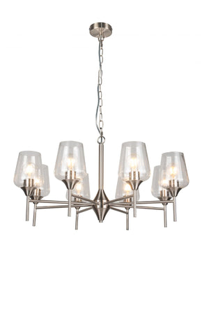 Magnalux Vino 8 Light Satin Chrome Ceiling Light Part Number - VIN08SC