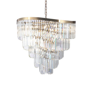 Magnalux Waverly 16 Light Crystal Pendant Satin Brass Part Number - WAV16SB
