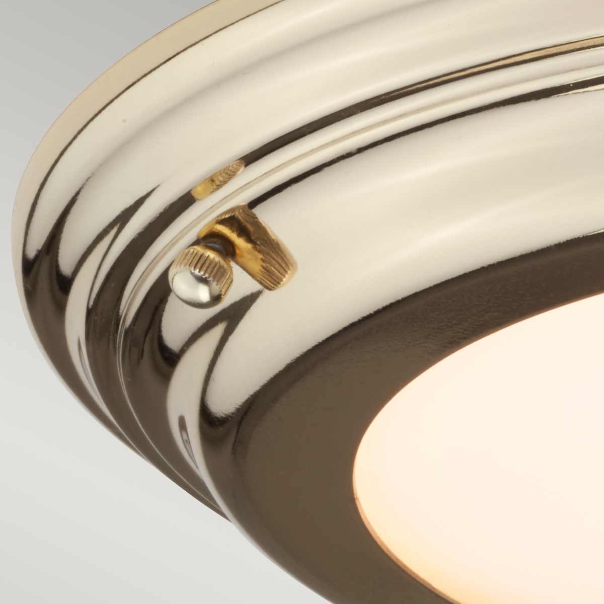 Elstead Lighting  Ceiling Flush from the Welland range. Welland 1 Light Flush Product Code = WELLAND-F-PB