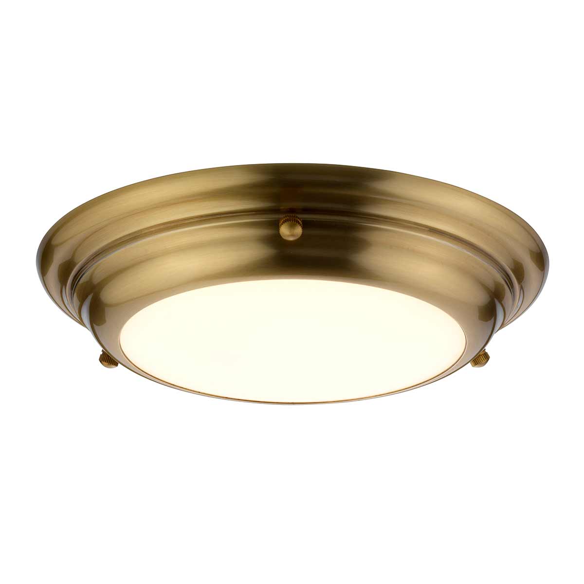 Elstead Lighting Ceiling Flush from the Welland range. Welland 1 Light Mini LED Flush Product Code = WELLAND-F-S-AB