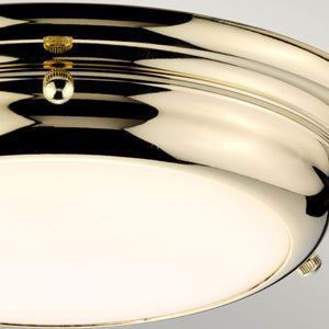 Elstead Lighting Ceiling Flush from the Welland range. Welland 1 Light Mini LED Flush Product Code = WELLAND-F-S-PB