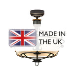 Elstead Lighting Ceiling Semi-Flush from the Windsor range. Windsor 3 Light Semi-Flush – SKU WINDSOR-SF-GR