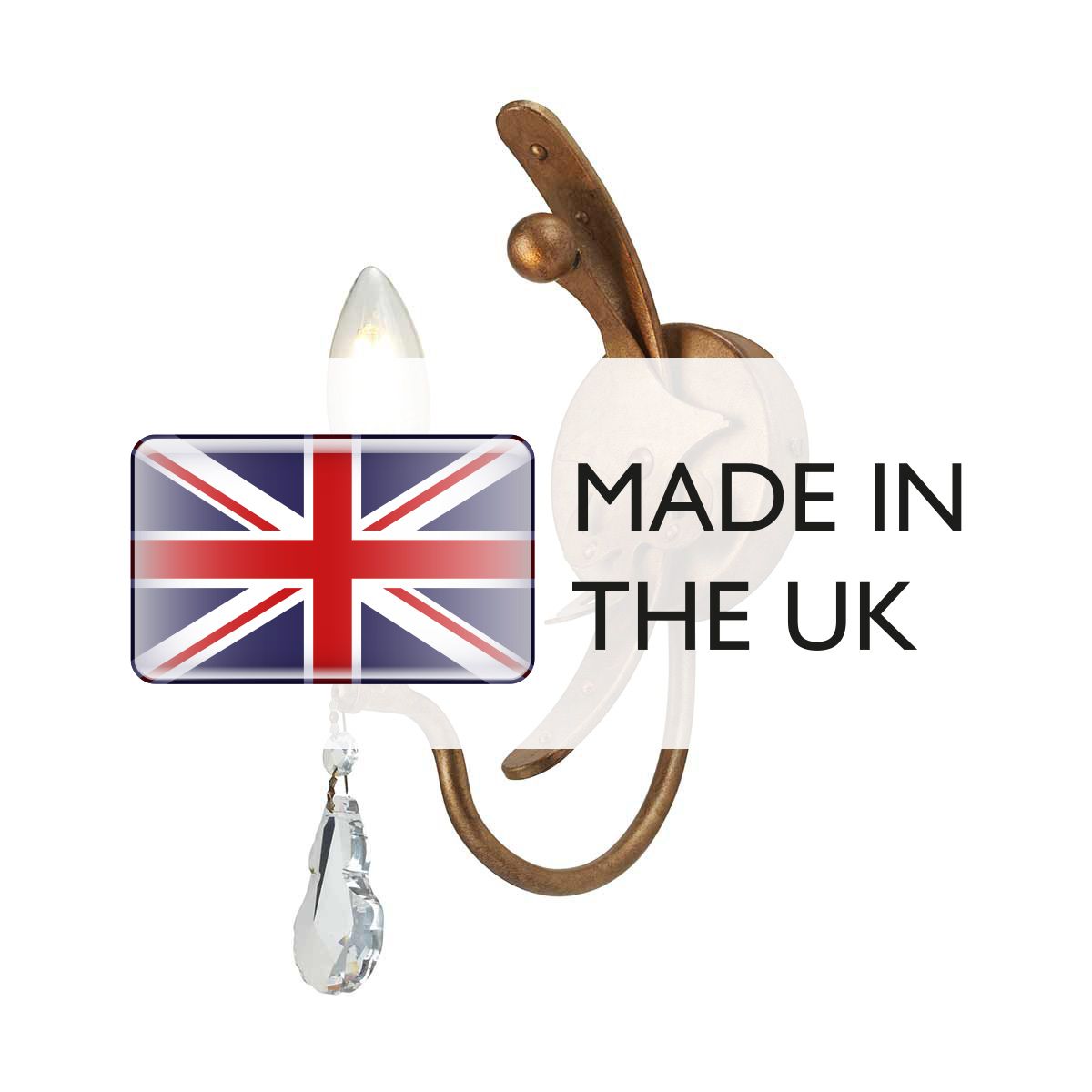Elstead Lighting Wall Light from the Windsor range. Windsor 1 Light Wall Light – SKU WINDSOR1-GOLD