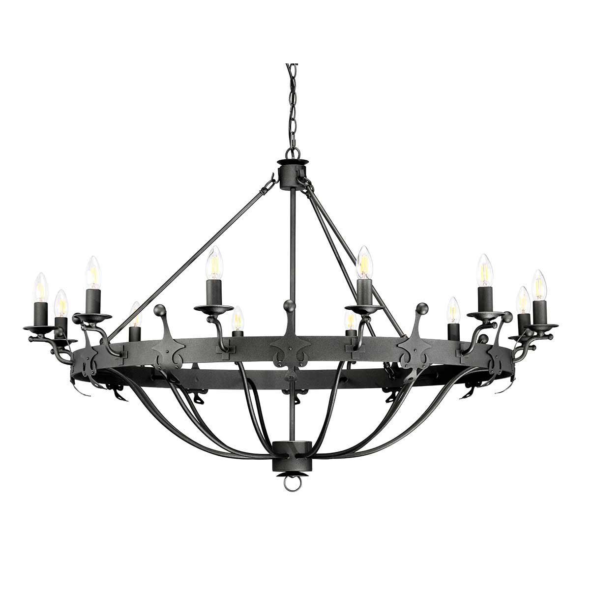 Elstead Lighting Chandelier from the Windsor range. Windsor 12 Light Chandelier Product Code = WINDSOR12-GR