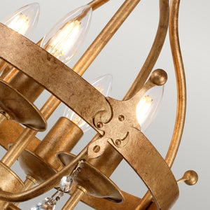 Elstead Lighting  Pendant from the Windsor range. Windsor 4 Light Pendant Product Code = WINDSOR4-GOLD