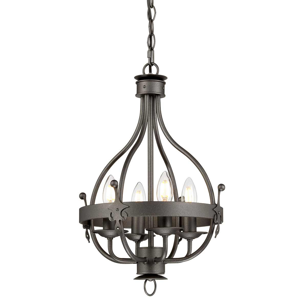 Elstead Lighting Chandelier from the Windsor range. Windsor 4 Light Pendant – SKU WINDSOR4-GR