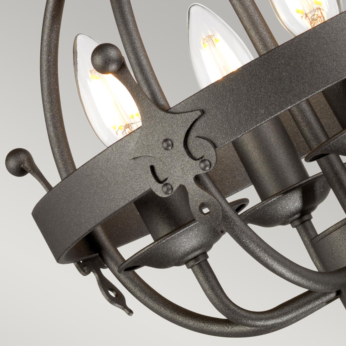 Elstead Lighting Chandelier from the Windsor range. Windsor 4 Light Pendant Product Code = WINDSOR4-GR