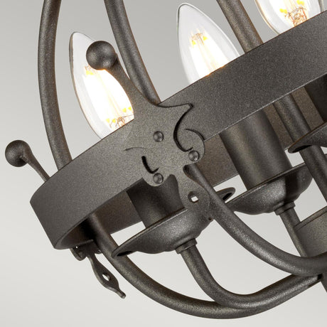 Elstead Lighting Chandelier from the Windsor range. Windsor 4 Light Pendant Product Code = WINDSOR4-GR