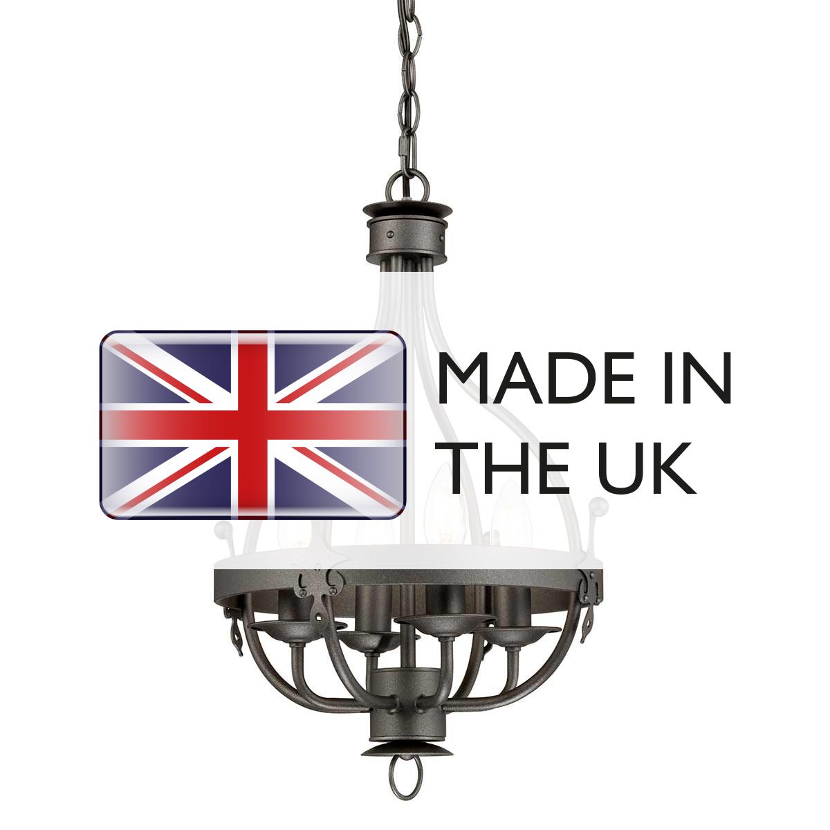 Elstead Lighting Chandelier from the Windsor range. Windsor 4 Light Pendant – SKU WINDSOR4-GR