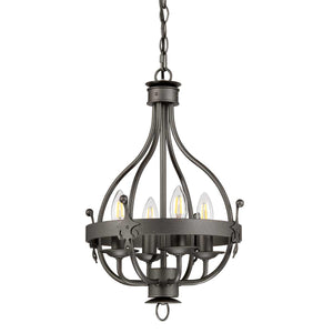 Elstead Lighting Chandelier from the Windsor range. Windsor 4 Light Pendant Product Code = WINDSOR4-GR