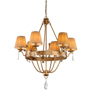 Elstead Lighting  Chandelier from the Windsor range. Windsor 6 Light Chandelier Product Code = WINDSOR6-GOLD