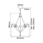 Elstead Lighting Chandelier from the Windsor range. Windsor 6 Light Chandelier – SKU WINDSOR6-GOLD