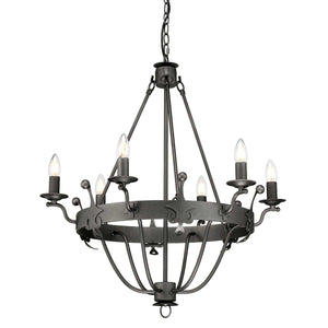 Elstead Lighting Chandelier from the Windsor range. Windsor 6 Light Chandelier Product Code = WINDSOR6-GR