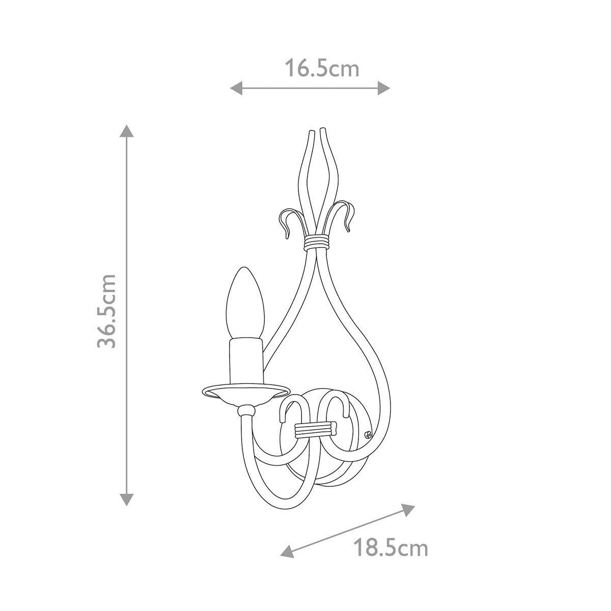 Elstead Lighting Wall Light from the Windermere range. Windermere 1 Light Wall Light – SKU WM1