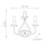 Elstead Lighting Wall Light from the Windermere range. Windermere 2 Light Wall Light – SKU WM2