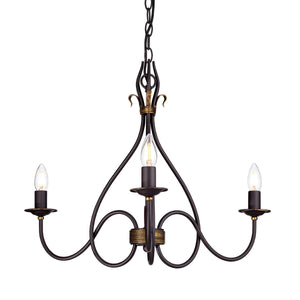 Elstead Lighting Chandelier from the Windermere range. Windermere 3 Light Chandelier Product Code = WM3