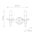 Elstead Lighting Wall Light from the Warwick range. Warwick 2 Light Wall Light – SKU WR2-GRAPHITE