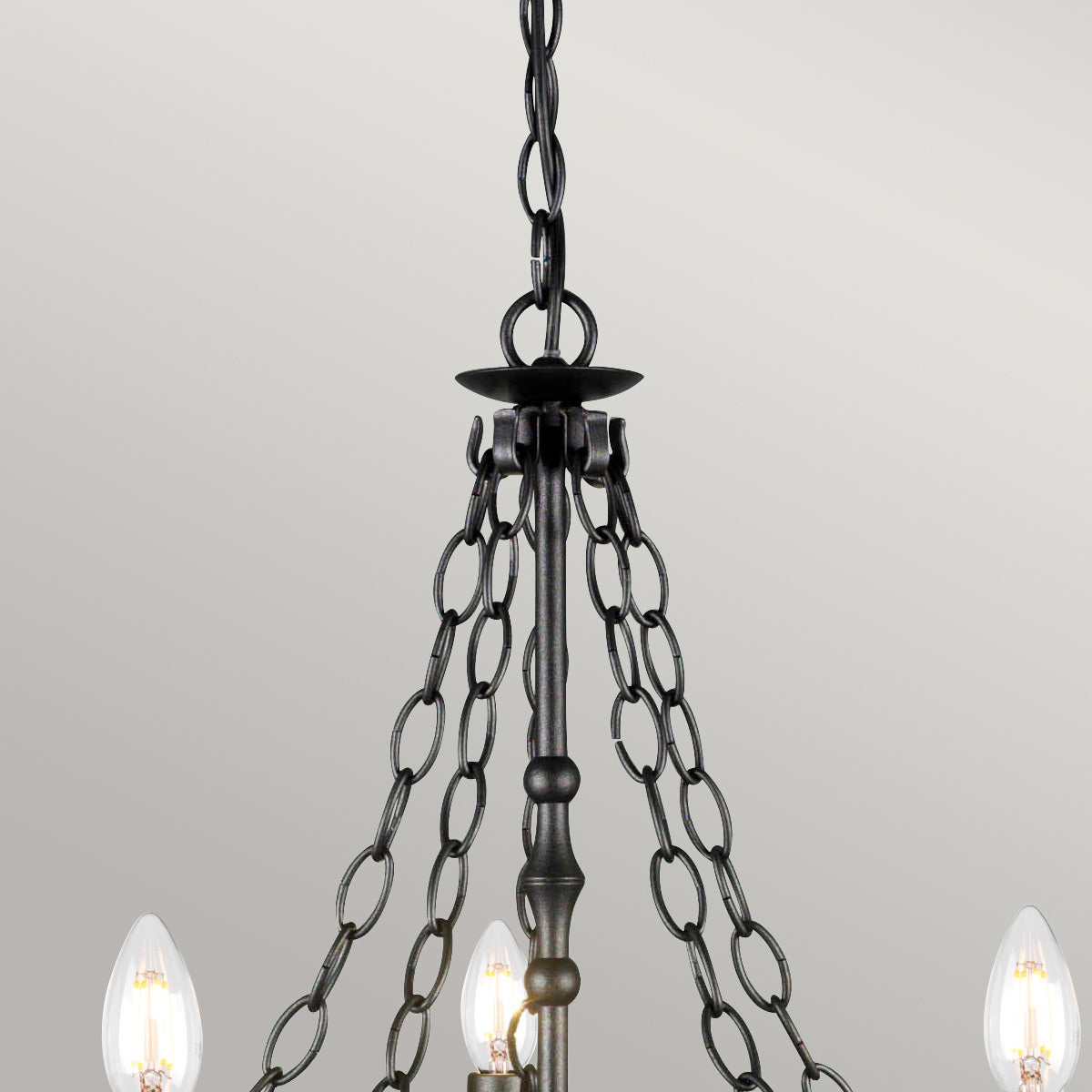 Elstead Lighting Chandelier from the Warwick range. Warwick 5 Light Chandelier  Product Code = WR5-GRAPHITE