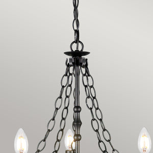 Elstead Lighting Chandelier from the Warwick range. Warwick 5 Light Chandelier  Product Code = WR5-GRAPHITE
