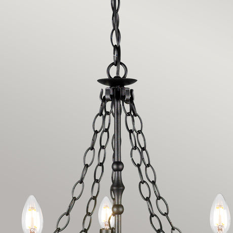 Elstead Lighting Chandelier from the Warwick range. Warwick 5 Light Chandelier  Product Code = WR5-GRAPHITE