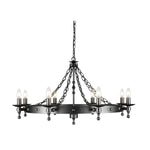 Elstead Lighting Chandelier from the Warwick range. Warwick 8 Light Chandelier  Product Code = WR8-GRAPHITE