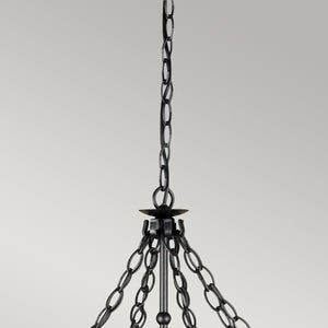 Elstead Lighting Chandelier from the Warwick range. Warwick 8 Light Chandelier  Product Code = WR8-GRAPHITE
