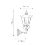 Elstead Lighting Outdoor Wall Light from the Wilmslow range. Wilmslow 1 Light Wall Lantern – SKU WSLB1-BLACK