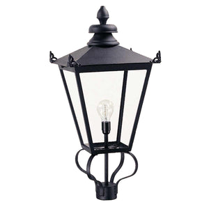 Elstead Lighting Lamp Post from the Wilmslow range. Wilmslow 1 Light Lantern (Head Only)  Product Code = WSLL1-BLACK