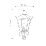 Elstead Lighting Lamp Post from the Wilmslow range. Wilmslow 1 Light Lantern (Head Only) – SKU WSLL1-BLACK