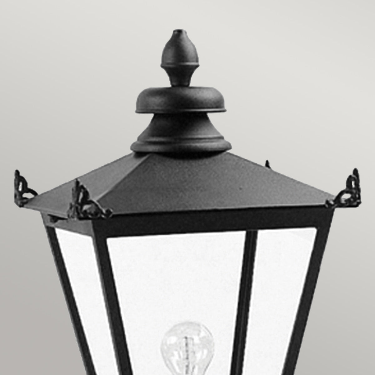 Elstead Lighting Pedestal Lantern from the Wilmslow range. Wilmslow 1 Light Pedestal Lantern  Product Code = WSLN1-BLACK