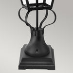 Elstead Lighting Pedestal Lantern from the Wilmslow range. Wilmslow 1 Light Pedestal Lantern  Product Code = WSLN1-BLACK