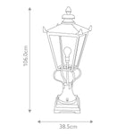 Elstead Lighting Pedestal Lantern from the Wilmslow range. Wilmslow 1 Light Pedestal Lantern – SKU WSLN1-BLACK