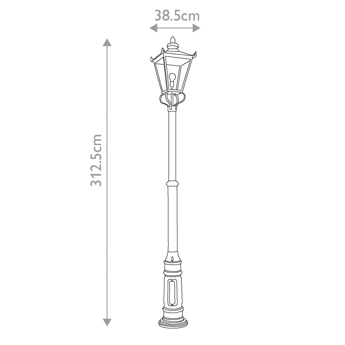 Elstead Lighting Wilmslow 1 Light Lamp Post – SKU WSLP2-BLACK