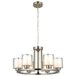 Magnalux Yara 6 Light Satin Chrome Pendant Part Number - YAR06SC