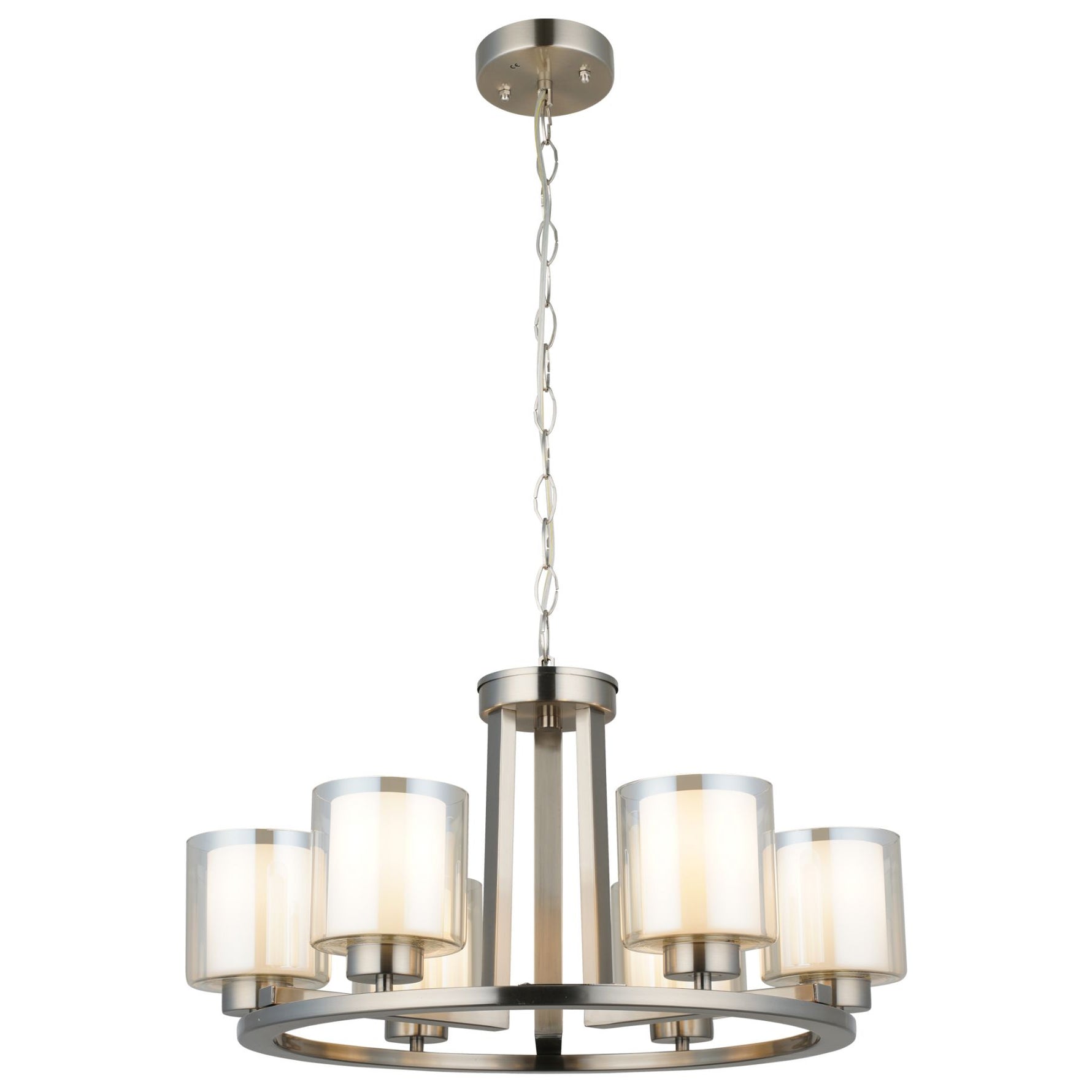 Magnalux Yara 6 Light Satin Chrome Pendant Part Number - YAR06SC