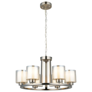 Magnalux Yara 6 Light Satin Chrome Pendant Part Number - YAR06SC