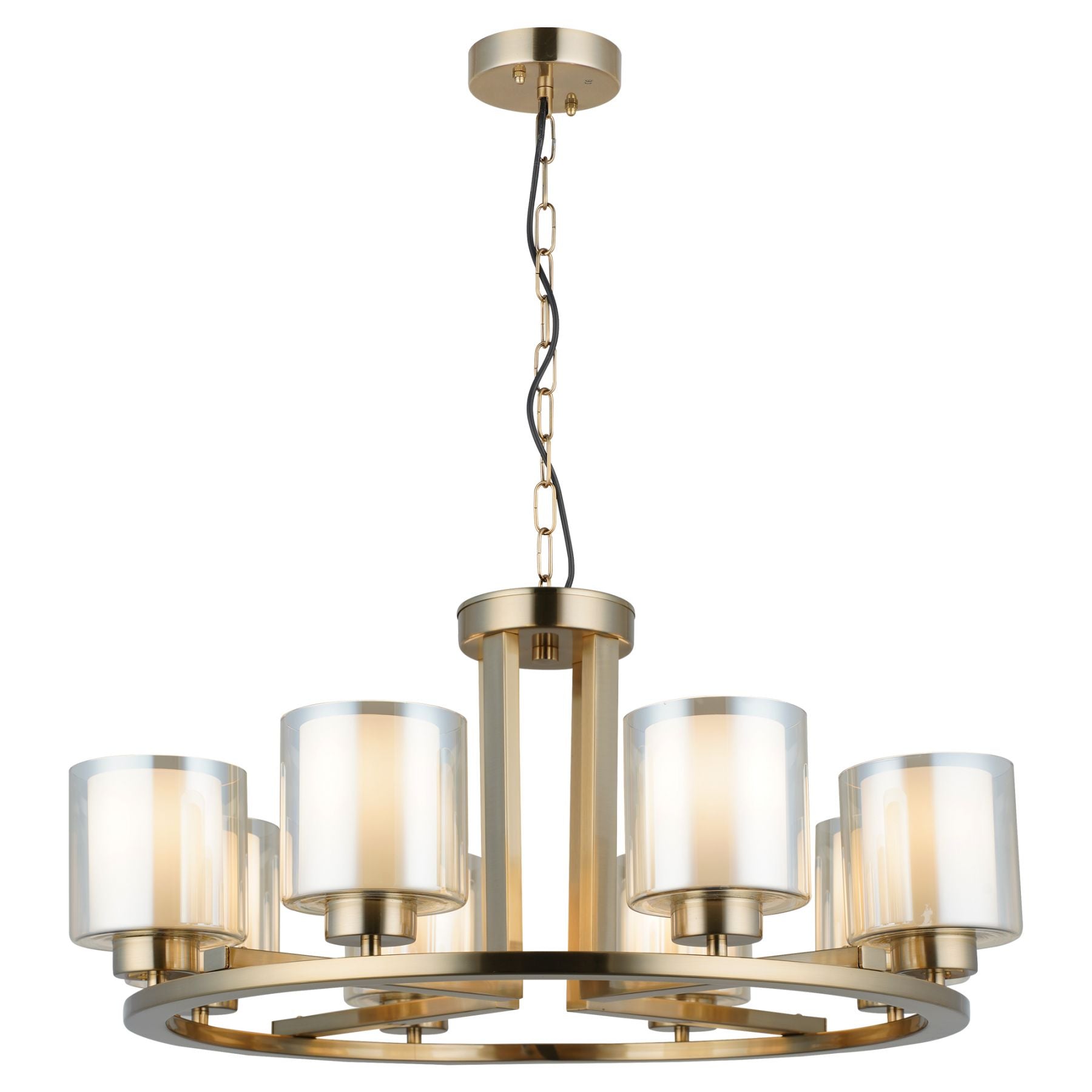 Magnalux Yara 8 Light Antique Brass Pendant Part Number - YAR08AB