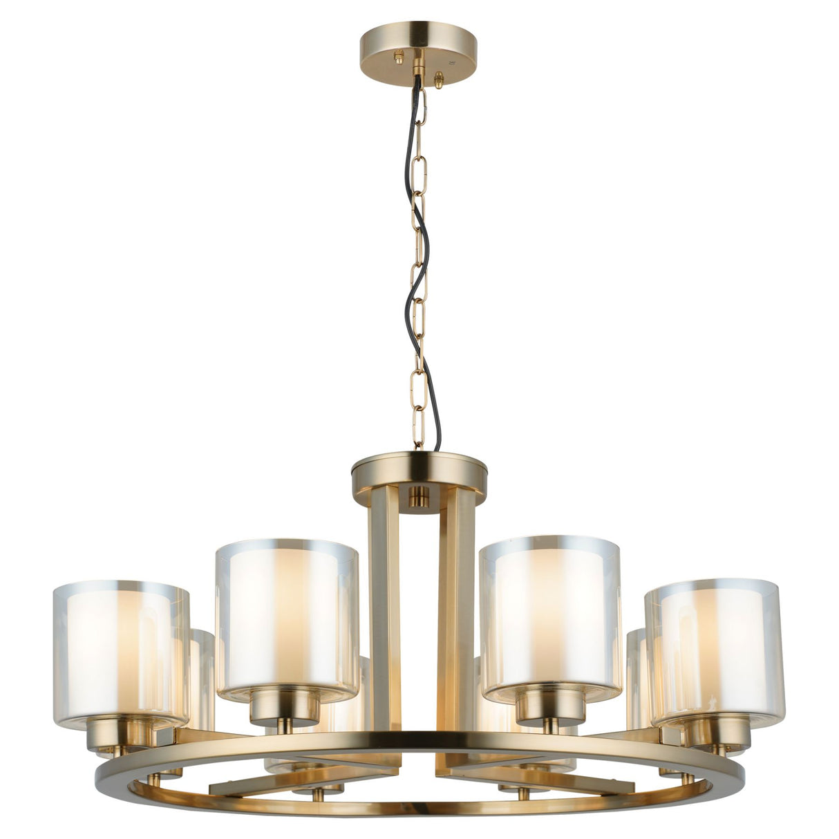 Magnalux Yara 8 Light Antique Brass Pendant Part Number - YAR08AB