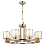 Magnalux Yara 8 Light Antique Brass Pendant Part Number - YAR08AB