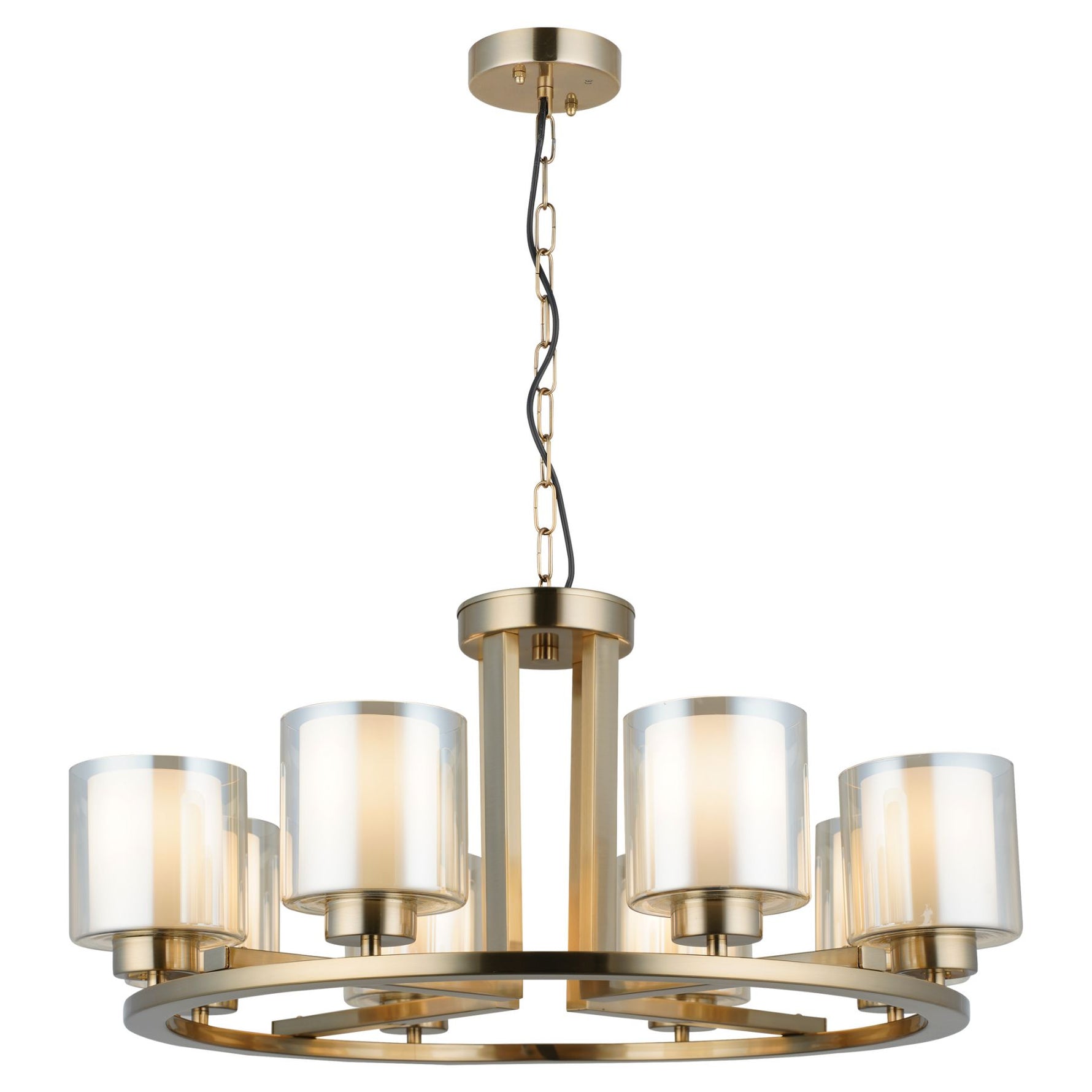 Magnalux Yara 8 Light Antique Brass Pendant Part Number - YAR08AB