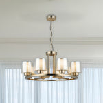 Magnalux Yara 8 Light Antique Brass Pendant Part Number - YAR08AB