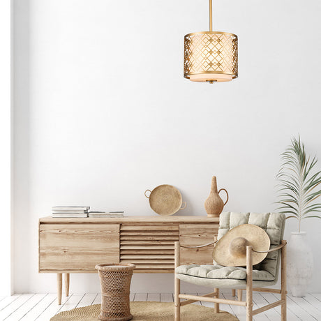 Elstead Lighting Pendant from the Ziggy range. Ziggy 1lt Small Pendant - Lacquered Gold Product Code = ZIGGY-1P-S-LG
