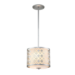 Elstead Lighting Pendant from the Ziggy range. Ziggy 1lt Small Pendant - Lacquered Silver Product Code = ZIGGY-1P-S-LS