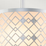 Elstead Lighting Pendant from the Ziggy range. Ziggy 1lt Small Pendant - Lacquered Silver Product Code = ZIGGY-1P-S-LS