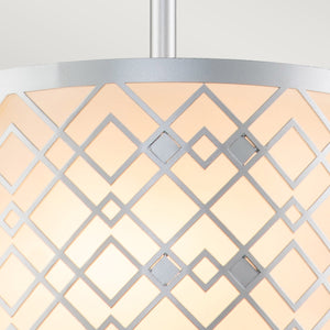 Elstead Lighting Pendant from the Ziggy range. Ziggy 1lt Small Pendant - Lacquered Silver Product Code = ZIGGY-1P-S-LS