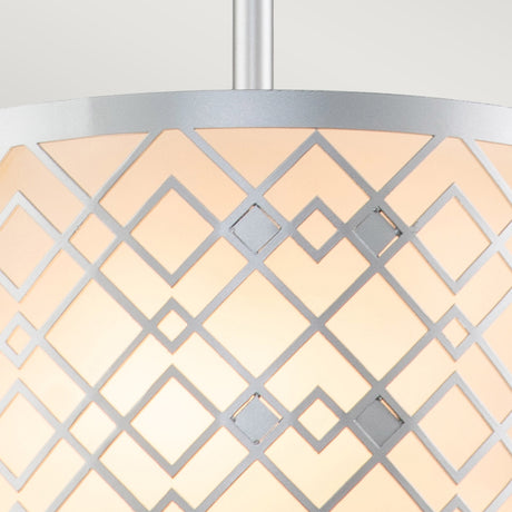 Elstead Lighting Pendant from the Ziggy range. Ziggy 1lt Small Pendant - Lacquered Silver Product Code = ZIGGY-1P-S-LS